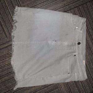 Green/Grey Denim Skirt
